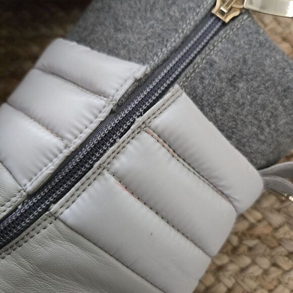 PACIOTTI 4US LEATHER BOOTIe WHITE/GREY/GOLD WOMENS SIZE 41/ US 10 SD16TNM - Picture 9 of 11